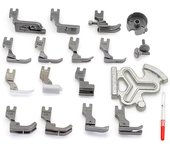 19 PCS/Set Presser Foot Set and Bobbin Case Seam Guide with Screws fit for Singer Brother Industrial Sewing Machine Accessories