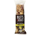 Barrita de Chocolate Negro Jengibre y Lima Bio Vegan 15uds Nuts Berries
