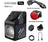 CYCLAMI CYC 1000 Lumens GoPro Hanging Bike Head Light Ultra Bright Wireless Remote Front Lamp MTB Road Cycle Black Pro Headlight