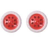 2Pcs Shopping Cart Wheels Trolley Caster Replacement 6.3 Inch Dia Rubber Foaming