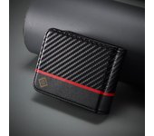 Carbon Fiber Leather Case For Samsung Galaxy Z Flip 6 5 4 3 5G Flip5 Flip4 Flip6 Magnetic Flip Wallet Card Holder Phone Bag Etui