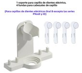 Adhesive Electric Toothbrush Holder Wall Mounted Tooth Brush Heads Rack Organizer and Brush Head Cover Caps For Oral B iO Series