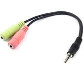 Adaptador de audio CTIA para auricular y micrófono minijack 3.5 - BeMatik