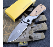 Mini BK X35 Flipper Folding Pocket Knife 3Cr13Mov Blade Olive Wood Handles Sharp Outdoor Camping Tactical Survival EDC Tools
