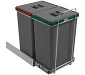 Cubo basura ecofil acabado antracita contenedores 2x24l