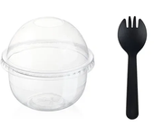 50pcs Pudding Cups Wiht Lids Plastic Boxes Ice-Cream Mousse Dessert Picnic Party Packing Dessert Cups with Lid