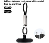USB C Cable Portable keychain Fasting charging cable dual Type-C ports lanyard data cable suitable for Xiaomi Huawei tablets