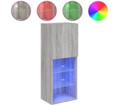 vidaXL Mueble para TV con luces LED 40,5x30x102 cm, Mueble de Salon, Mueble TV, Mueble TV salon, Mesa de TV, Mueble tele
