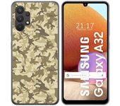 Tumundosmartphone Funda Gel Tpu para Samsung Galaxy A32 4G diseño Sand Camuflaje Dibujos