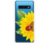 Funda compatible con Samsung Galaxy S10 - Girasol y mariquita