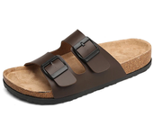 Summer Men's Vintage Sandals  Cork Tows Muller Outdoor Beach Shoes with Thick Soles Breathable and Lightweight Return to the anc