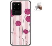 Tumundosmartphone Funda Gel Tpu para Samsung Galaxy S20 Ultra diseño Flores Vintage Dibujos