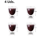 Double Wall Glass Cup Heat Insulation Transparent Handmade Tea Drink Cups MINI Whisky glasses Espresso Coffee Mug