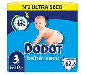 Dodot Bebé Seco Value Pack Talla 3 (62 uds)