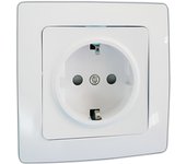 Base Schuko empotrable Electro Dh 36.535/B/B, color blanco, 8430552137794