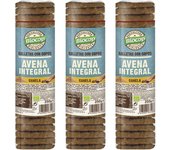 Galletas de copos de avena integral sabor canela  Packs 3  Galleta crujiente y gruesa, original en textura y sabor.  Alto contenido de fibra.  Biocop