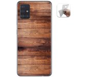 Tumundosmartphone Funda Gel Tpu para Samsung Galaxy A51 diseño Madera 02 Dibujos