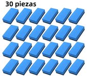 5/30PCS Car Ceramic Coating Sponge Applicator Glass Nano Wax Coat Sponges Blue Square Sponge and Cloth Car Cleaning Brush