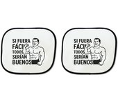 MERCHANDMANIA Parasol Doble frase motivadora si fuera fácil todos serían buenos sunshield coche
