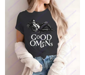 Women Printing Good Omens Clothing Short Sleeve Casual 90s Cartoon Fashion Clothes Print Tee Top Tshirt
