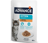 Advance Bocaditos en Salsa para Gatitos con Pollo - Alimento Húmedo para Gatitos (2-12 meses) - 12 Ud