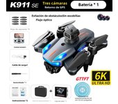 Professional K911SE UAV 4K three lens WIFI Obstacle avoidance 360° air stunt show Brushless motor FPVRC UAV toy with apron