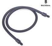 LED M4 Black Silver Microphone Positioning Hose Two External Teeth M4 Flexible Snake Tube Goosenecks Snake Tube