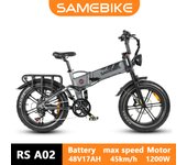 Samebike RS - A02 Motor de Bicicleta Eléctrica 48 v17ah 20*4,0 pulgadas de neumáticos Gordos plegados ebike Bicicleta de Montaña de suspensión complete