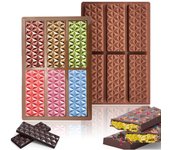 Moldes de silicona para hornear - Tabletas de chocolate - Moldes de chocolate negro - Tabletas - Moldes de chocolate - Galletas - Pasteles - Moldes de silicona para hornear - - Adecuados para tabletas de chocolate rellenas