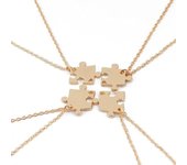 Pack de 4 mejores Amigos Collares, Mejores Amigos Para Siempre rompecabezas de Maple inoxidable PROMESA collar, BFF joyería GIFT para Mujeres adolescentes Niños