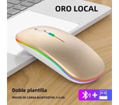 2025 Nuevo RGB Bluetooth Ratón Inalámbrico Recargable para Portátil Ratón Retroiluminación LED Silencioso Ratón Gaming Ergonómico with 4 Botones