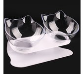 Non-Slip Double Cat Bowl Pet Water Food Feed Dog Bowls Pet Bowl With Inclination Stand Cats Feeder Feeding Bowl Kitten Supplies