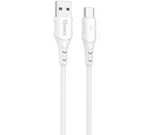 Cable Qcharx Lisboa USB a Tipo C 3A (1 m) PVC Blanco