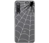 Tumundosmartphone Funda Gel Transparente para Xiaomi Mi 9 SE diseño Araña Dibujos