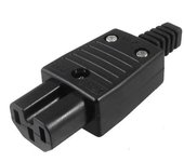 CABLEPELADO Conector de alimentación C15 | Enchufe Tipo IEC-60320 C15 | Toma de Entrada C15 Enchufe | Hembra | 10A 250 V