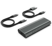 Ewent caja externa usb 3.2 - usb-c ssd sin tornillos - cable usb c-c y usb c-a - color gris