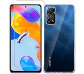 Funda Híbrida Transparente + Protector Cristal Templado para Xiaomi Redmi Note 11 Pro / Note 11 Pro 5G