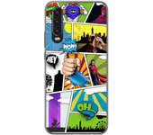 Tumundosmartphone Funda Gel Tpu para Huawei P30 diseño Comic Dibujos