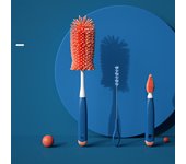 Silicone Bottle Cleaning Brush Baby Pacifier Straw Scrubber 360 Degree Glass Cup Washing Clean Brush Kitchen Cleaning Tool Set