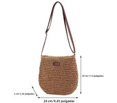 Woven Summer Fashion Straw Bag Beach Holiday Crossbody Bag Shopping Capacity Shoulder Handbag Messenger Ladies Women