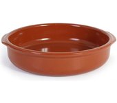 Azofra - Cazuela de Barro 32cm para Vitrocerámica - Tradicional y Auténtica - Hecha a Mano, Duradera y Versátil - Ideal para Cocina Casera
