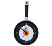 Frying Pan Clock with Fried Egg - Novelty Hanging Kitchen Cafe Wall Clock Kitchen - Green-Yvan