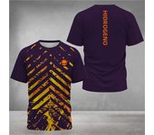 2025 Summer Loose Men's Tennis T-Shirt Fashion Striped Printed O-Neck Short Sleeve T-Shirts Breathable Quick-Drying Sports Tops
