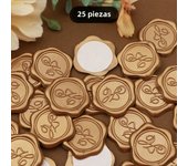 25pcs Initial Alphabet Adhesive Wax Seal Stickers, Letter (A B D F G H J K L M N P R U V ) Wax Seal Stamp Stickers Envelope Seal