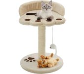 vidaXL RASCADOR PARA GATOS CON POSTE DE SISAL 40 CM BEIGE Y MARRÓN