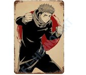 Japan Retro Anime Demon Slayer My Hero Academia Jujutsu Kaisen Metal Tin Sign Plaque Wall Art Home Kids Room Decorative Plates