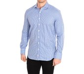 Café Coton-Camisa manga larga cuello solapa cierre a botones NAIRN3 para Hombre