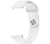 Correa de reloj de silicona de 20 mm para mujeres y hombres, correa de repuesto de liberación rápida con botón de acero inoxidable, correas de reloj deportivas, correas de muñeca, color blanco