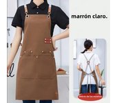 Perfessional Kitchen Apron Women Waterproof Grill Apron With Pockets Mandil Woman Taller Waiter Apron Nail Salon