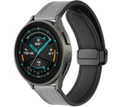 Magnetic leather watch strap, compatible with Huawei/Xiaomi/Samsung, Galaxy Watch 3 45/46mm, women's and men's 22mm watch straps